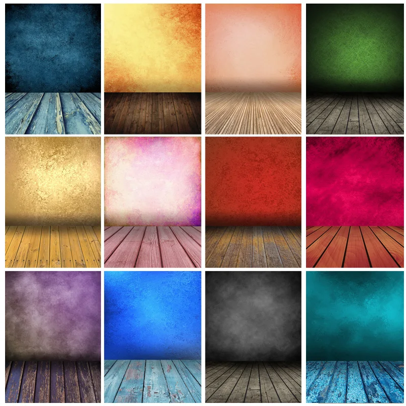 

SHUOZHIKE Vintage Gradient Photography Backdrops Props Brick Wall Wooden Floor Baby Portrait Photo Backgrounds 210125MB-34