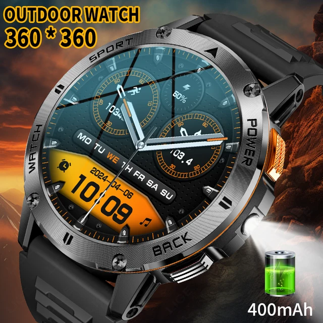 LIGE 2025 extérieur GPS sport Tracker montre intelligente hommes boussole Bluetooth appel étanche Smartwatch lampe de poche LED montres de poche 1