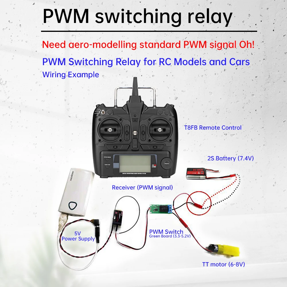 Lbvzxkad Interruttore Relè Elettronico PWM 4PZ RC per Aeroplano RC Modello DIY Luci di Navigazione Controller Interruttore K1 Universale