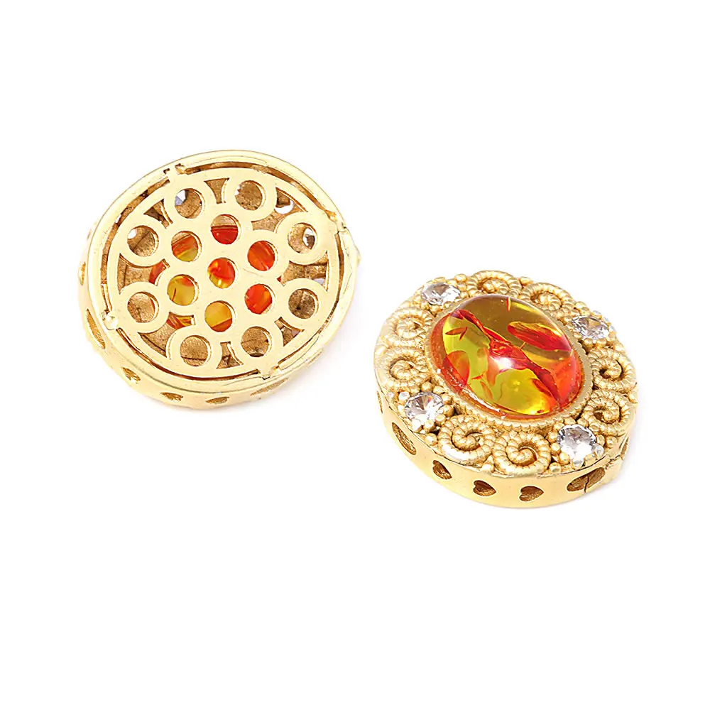 Pulseras de Cuentas Nepalesas Vintage Estilo 5PCS Brasso Dorado Mate Accesorios DIY para Hacer Joyería - details 16