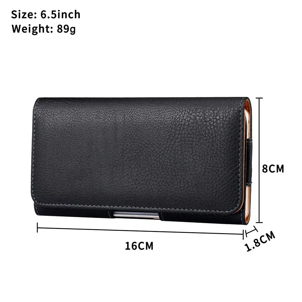 Sleek Leather Phone Belt Clip Holster Pouch Waist Bag
