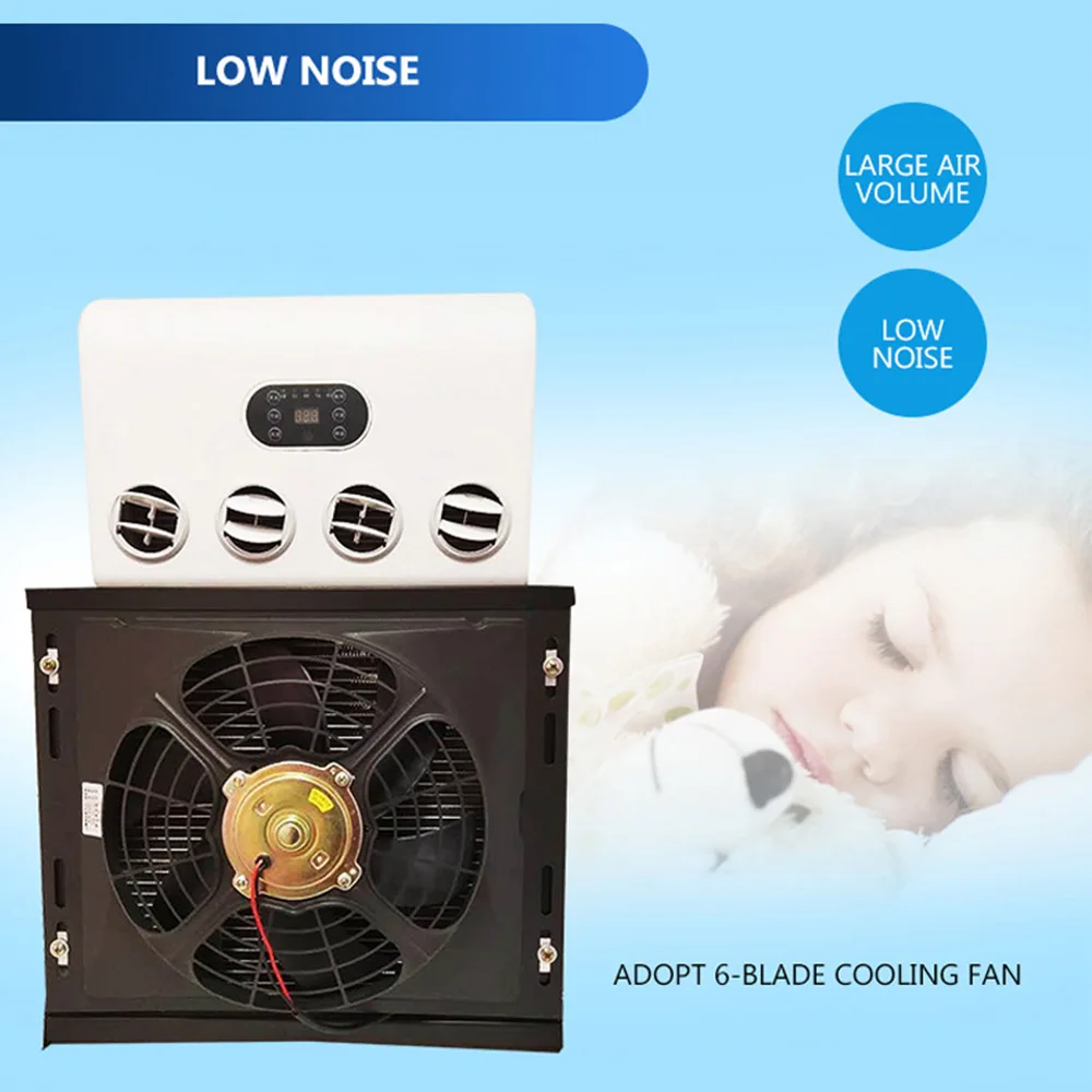 12/24V Car Electric Air Conditioner Parking Refrigeration Air Conditioning Remote Control Rapid Cooling Vehicle Refrigerator