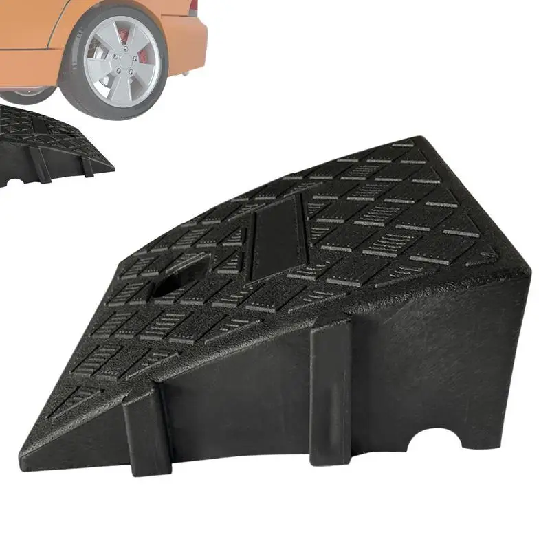 Car Wheel Driveway Ramps For Car Trailer Truck Bike Accessories Tires Curb Ramps Heavy Duty Threshold Ramp Kit 25X27X7CM