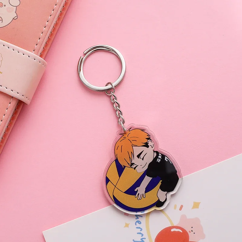 Cartoon Volleyball Boy Key Chain Ring Anime Haikyuu!! Keyring Cute Keychain Sleutelhanger Keychain Accessories Pendant Gift