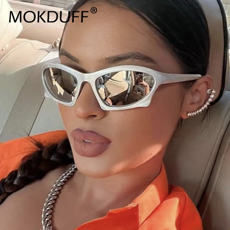 

2022 New Y2K Wrap Around Fashion Sunglasses for Men Women Swift Oval Dark Sunglasses Sport Shades Glasses UV400 Eyeglasses