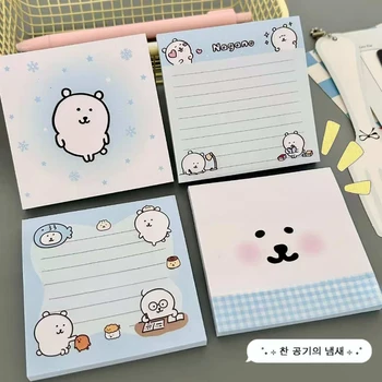 Orso Cartoon Autodepreciantesimo con un Bell'Aspetto e Foglietti Adesivi per Studenti, Ideali per Appunti di Studio che Possono Essere Strappati Senza Lasciare Residui