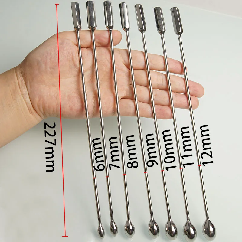 Urethral Sound Masturbation Ball Tipped Penis Plug Catheters Rod Stainless Steel Urethra Sounding Dilator Sex Toys for Men silicone urethral dilator urethral dilator