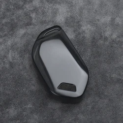 Premium TPU Car Key Cover Case - Sleek Protective Shell (Transparent Black)