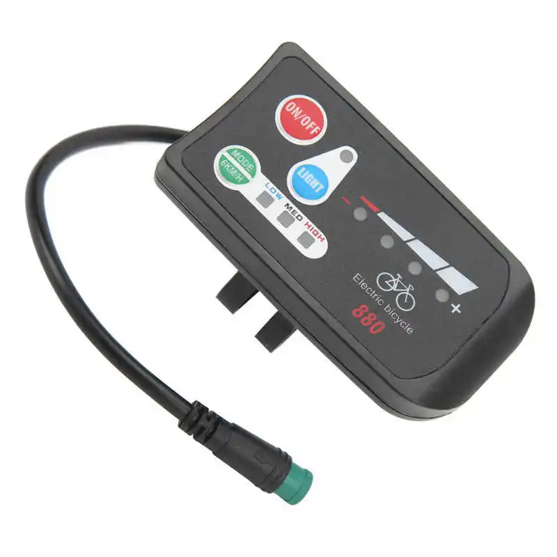 Electric Bike Control Panel with LED Display and Waterproof Connector