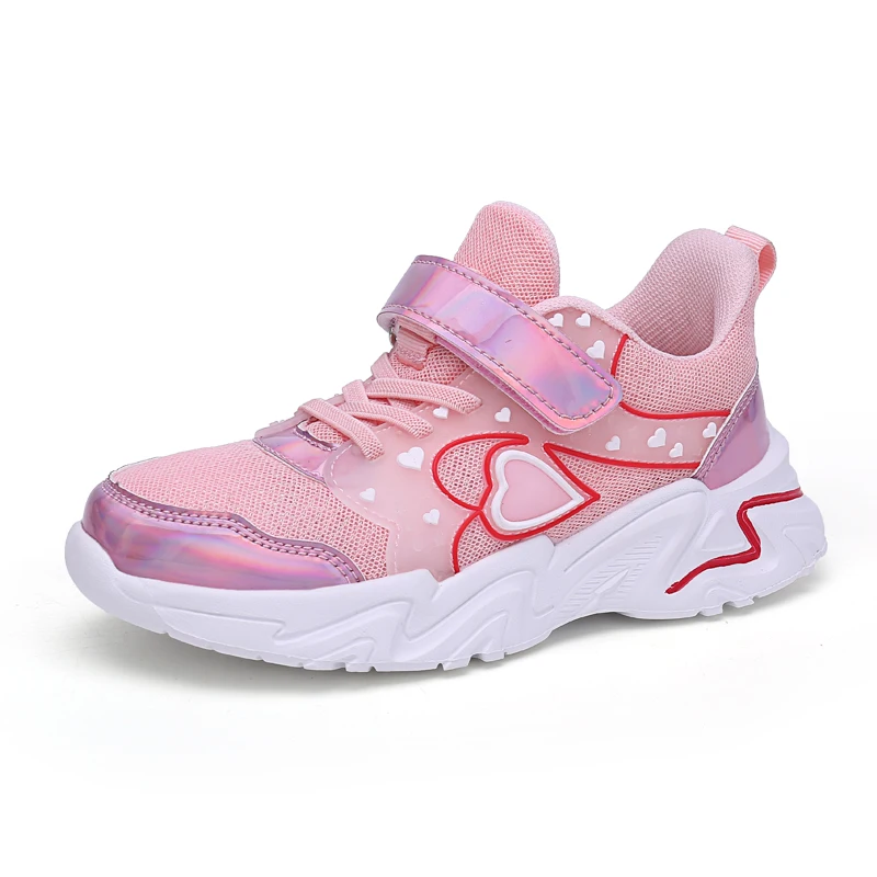 

Girls Running Shoes Kids Casual Luminous Shoes Four Seasons Children Sneakers Teenager Anti-Slip Soft-soled Student Sports Shoes