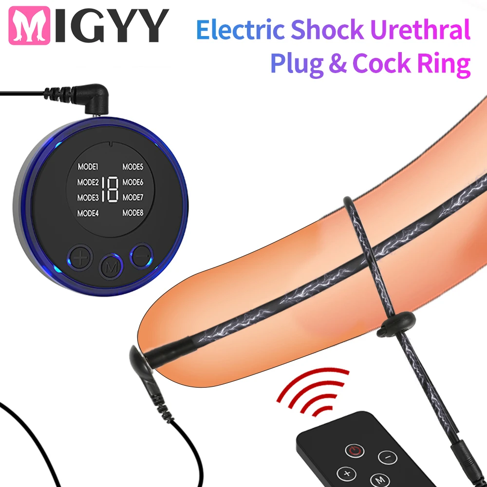 Männlicher Masturbator Elektroschock Pferdeauge Stick Medizinischer Stimulator Erwachsene Versorgung Sexspielzeug für Männer Harnröhrendilatation Extender Plug 1