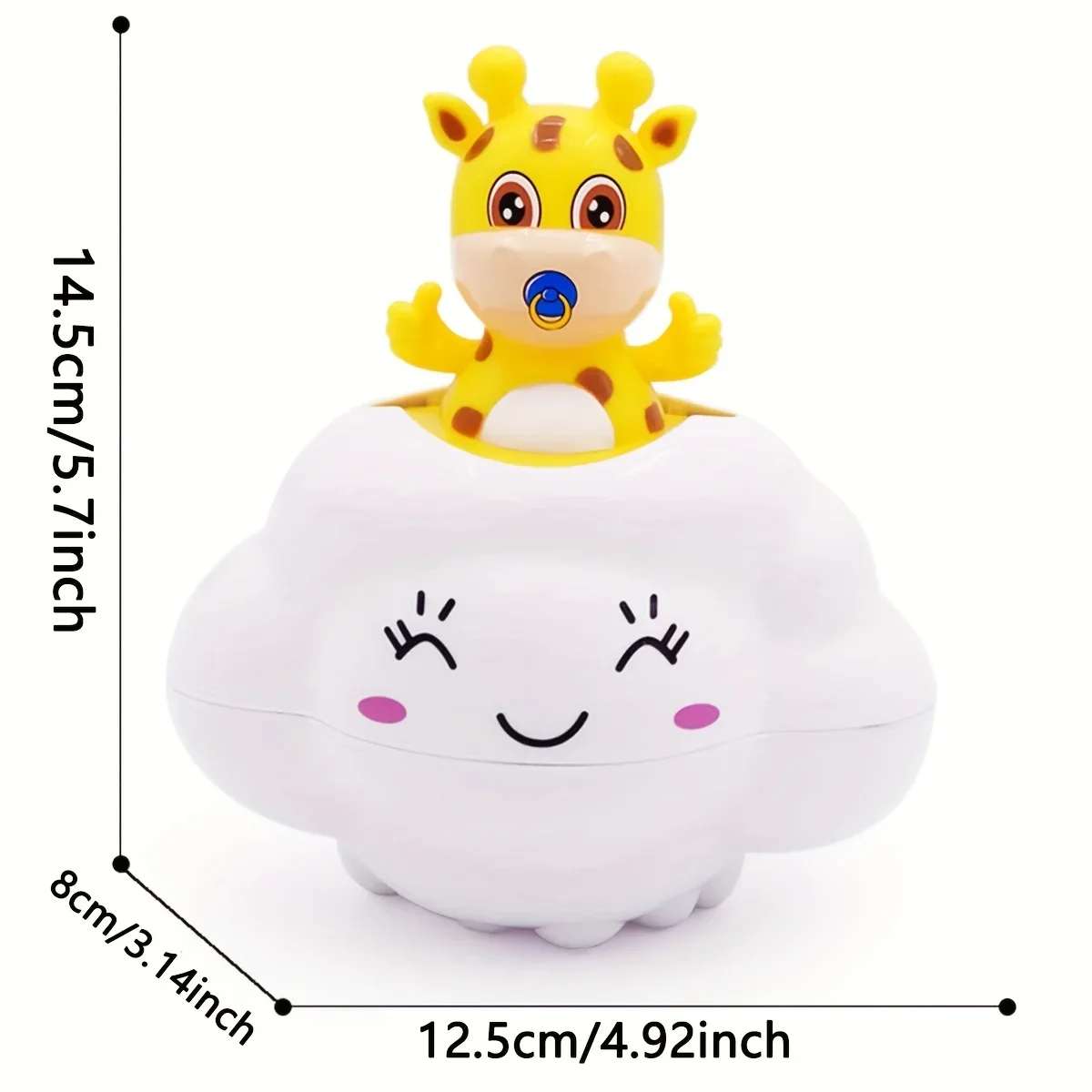 1PC -Baby Bathroom Play Water Bath Toys Rain Clouds Deer Piggy Bathroom Shower Beach Play Water Cartoon Classic Kid Educational 4