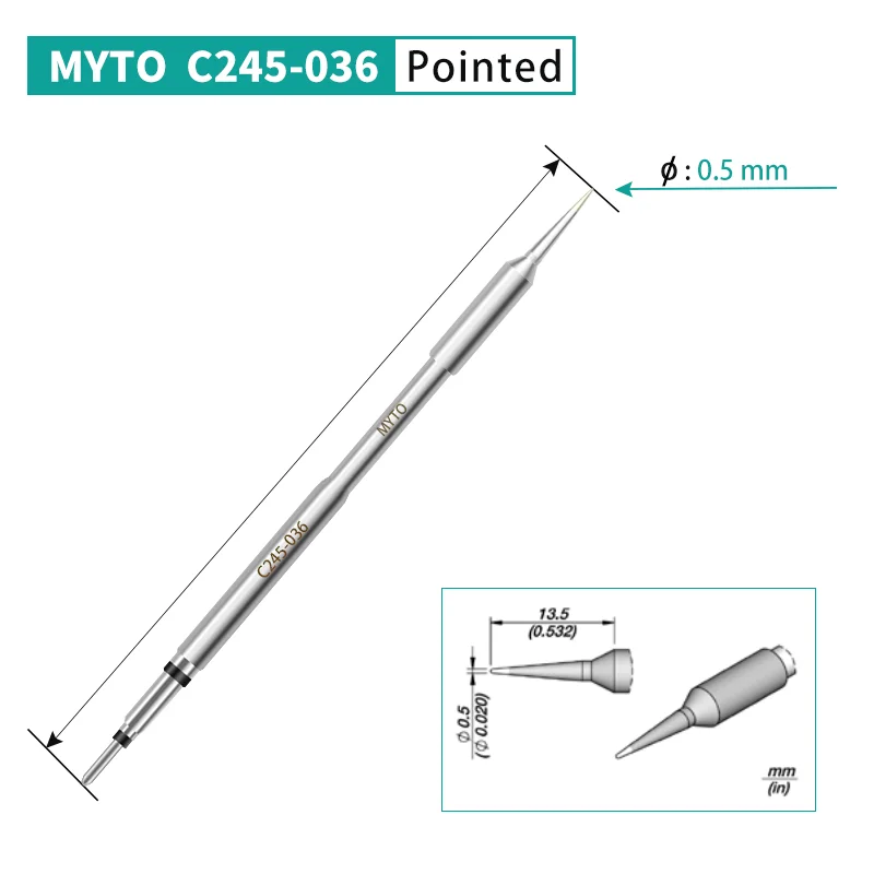 MYTO New C245-1.0K/034/036/041/064/102/107/710/766/795/797/935 Welding Head C245 Series Soldering Iron Tips for J BC T245 soldering iron station
