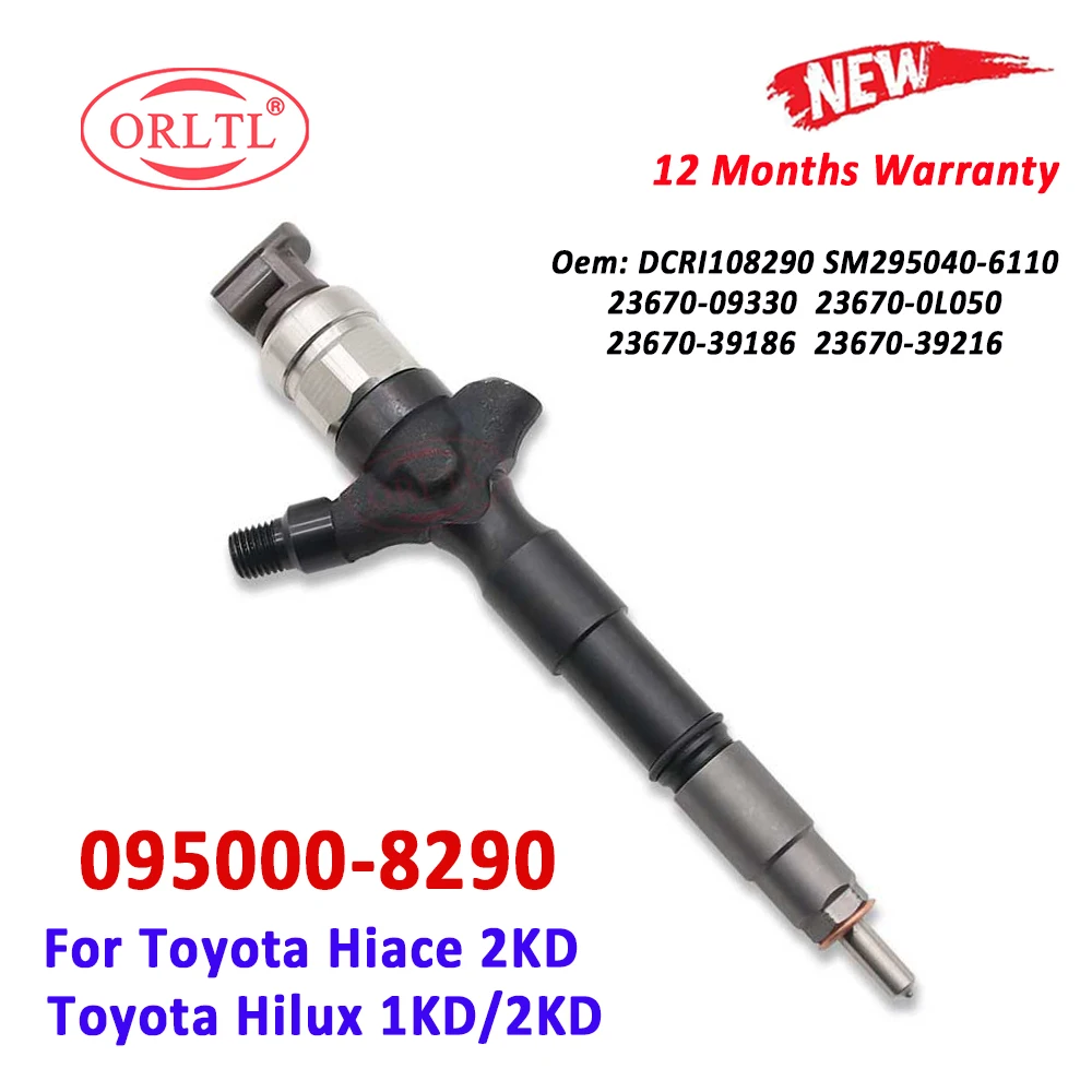 Nuovo 095000-8290 23670-09330 Iniettore Diesel 23670-0L050 23670-39186 Orltl Carburante 23670-39216 Per Toyota Hilux Hiace 1Kd 2Kd-Ftv