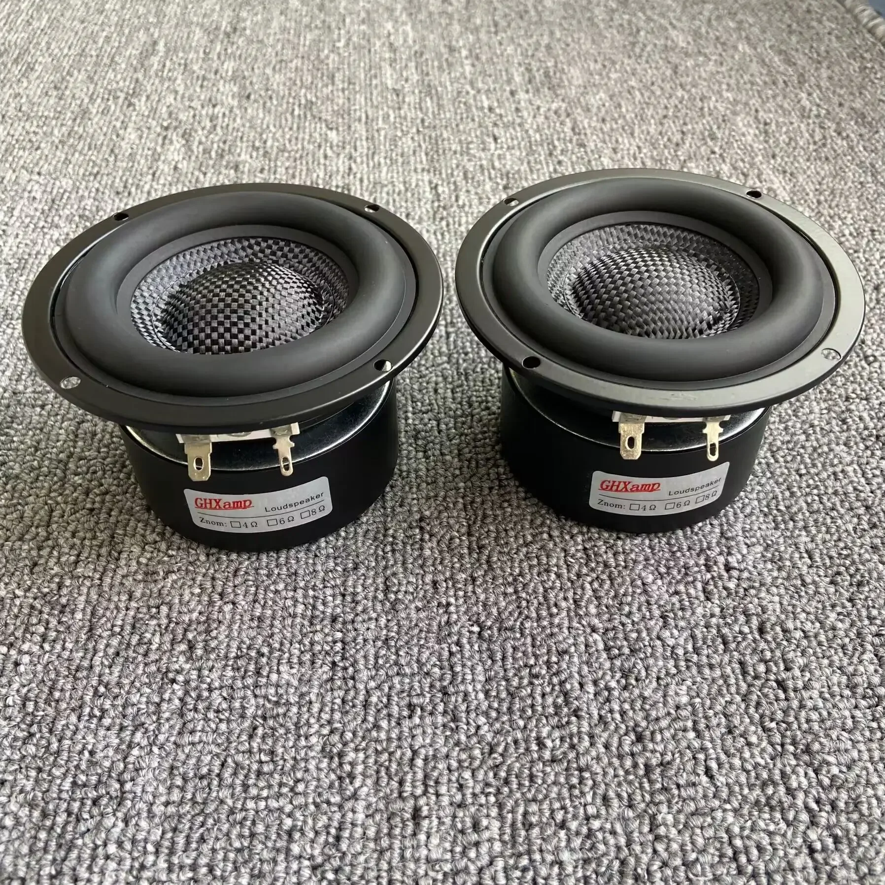 1Pairs GHXAMP 3.5 Inch Subwoofer Hifi Speaker Unit Fiberglass Woven Basin Low-frequency Strong and Authentic 2