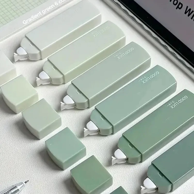 Correction Tape 1 Pack Of 6 Correction Tape Gradients Macaron Color Portable Mute Trackless Square Shape Easy To Use For School Office Home