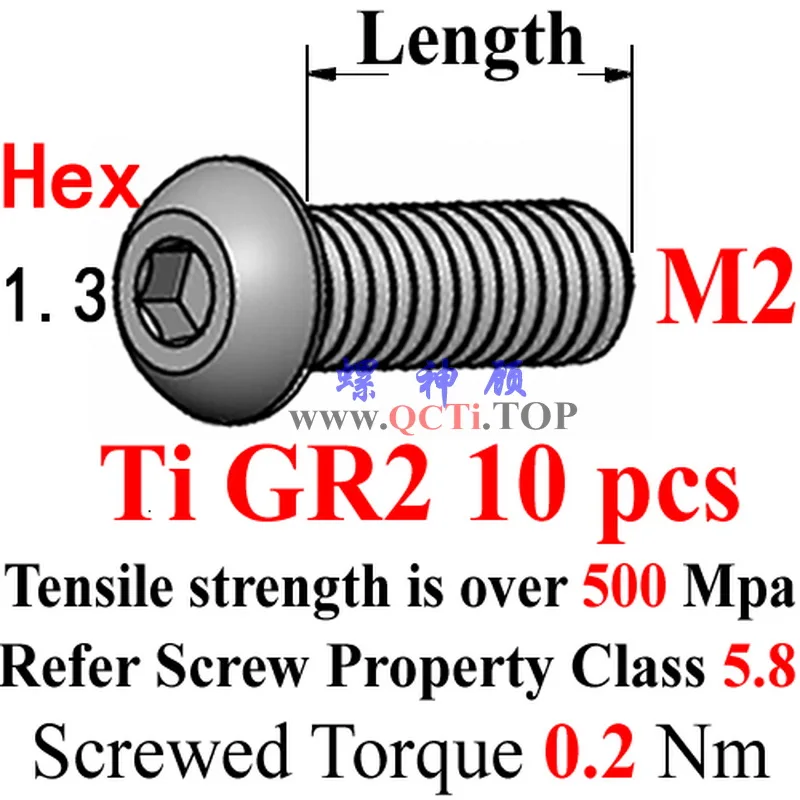 Gr2/gr5 Testa Allen M2/m3 Viti/bulloni In Titanio - Alibaba - Foto 12