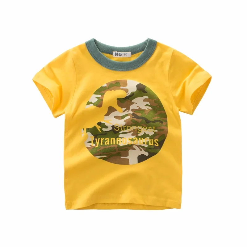 2 3 4 5 7 9 Years Summer Baby Boys Short Sleeve T-shirt Children Kids Cotton Cartoon Tops For Little Boys KF1022 5