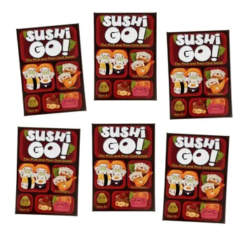 1 boîte de cartes de jeu de société pour réunion de famille Sushi Go, jeu de cartes amusant, jeux de cartes de fête, rouleau de pont, cadeau de vacances créatif