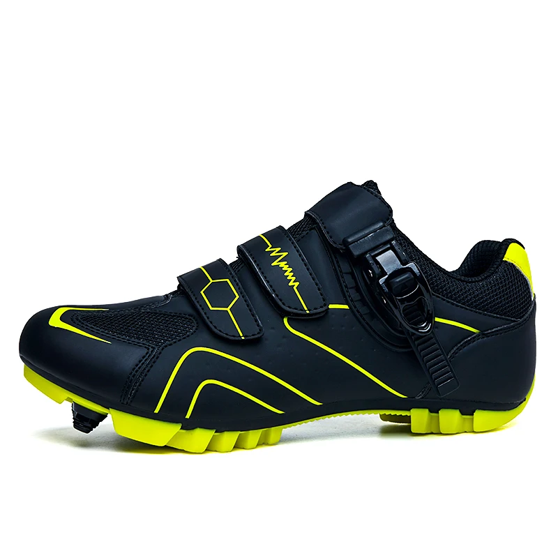 

Мужские Нескользящие кроссовки на липучке, Классическая дизайнерская обувь для горных велосипедов, желтые, с самоблокировкой