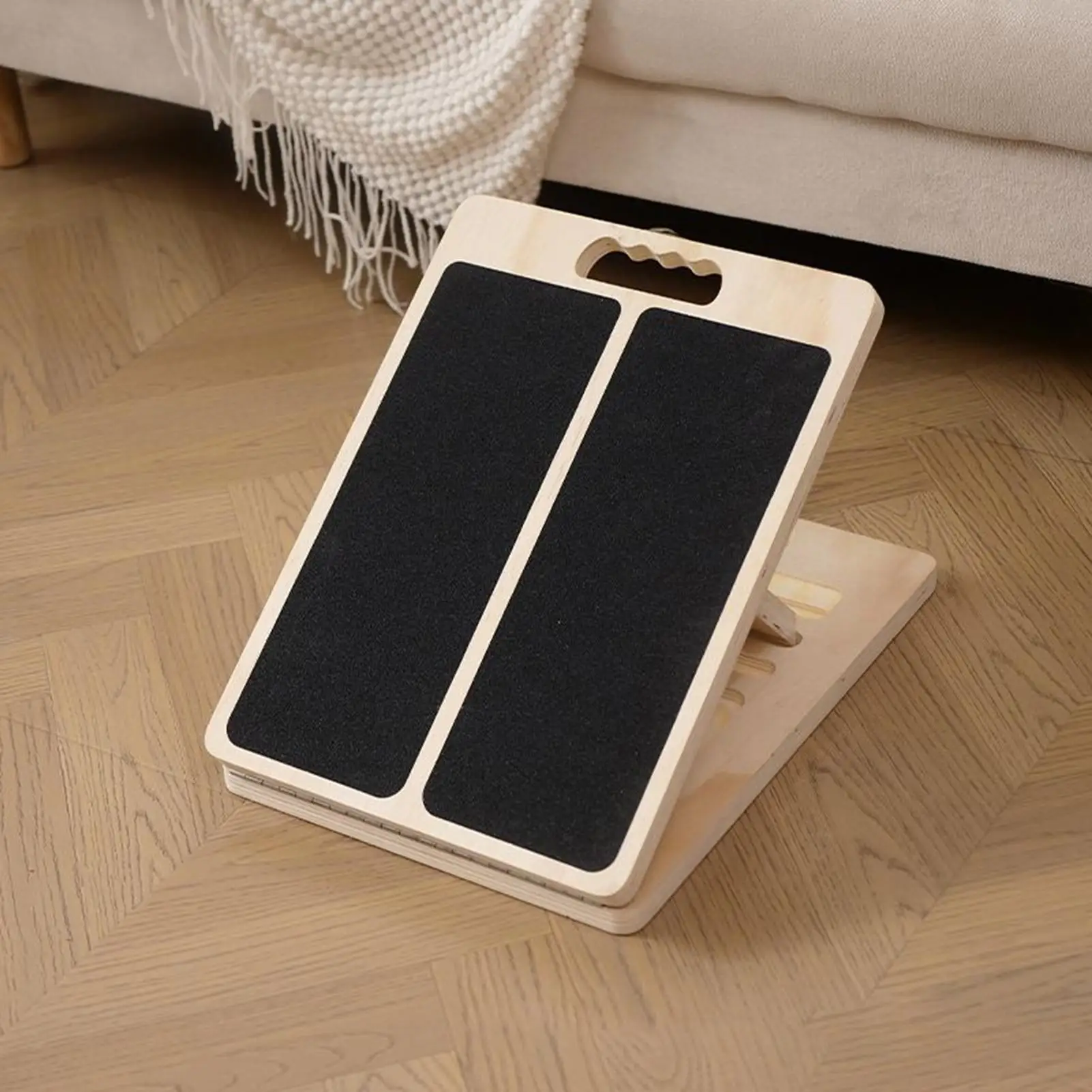 Calf Stretch Board Foldable Wood Adjustable Plantar Stretching Block for Training Workout Pilates Yoga