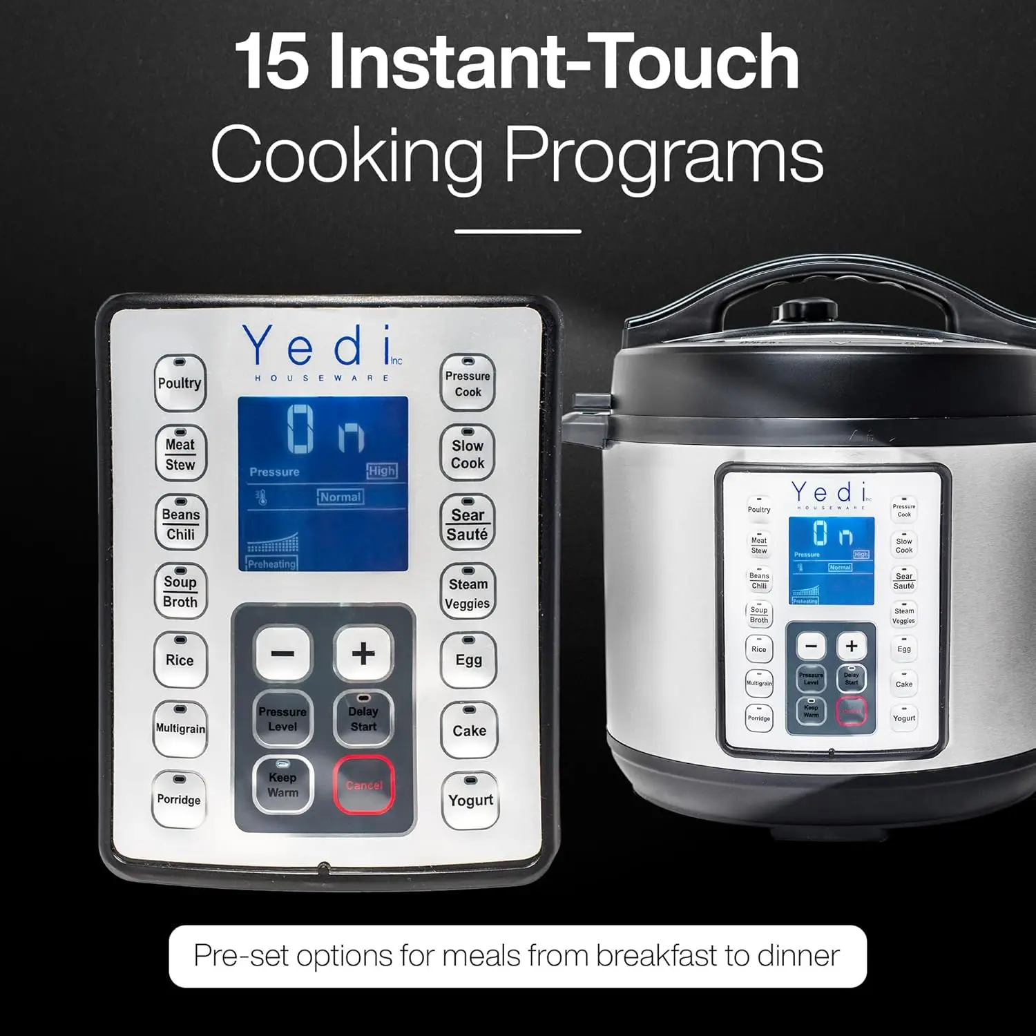 9-in-1 Total Package Instant Programmable Pressure Cooker, 6 Quart, Deluxe Accessory kit, Recipes, Pressure Cook 5