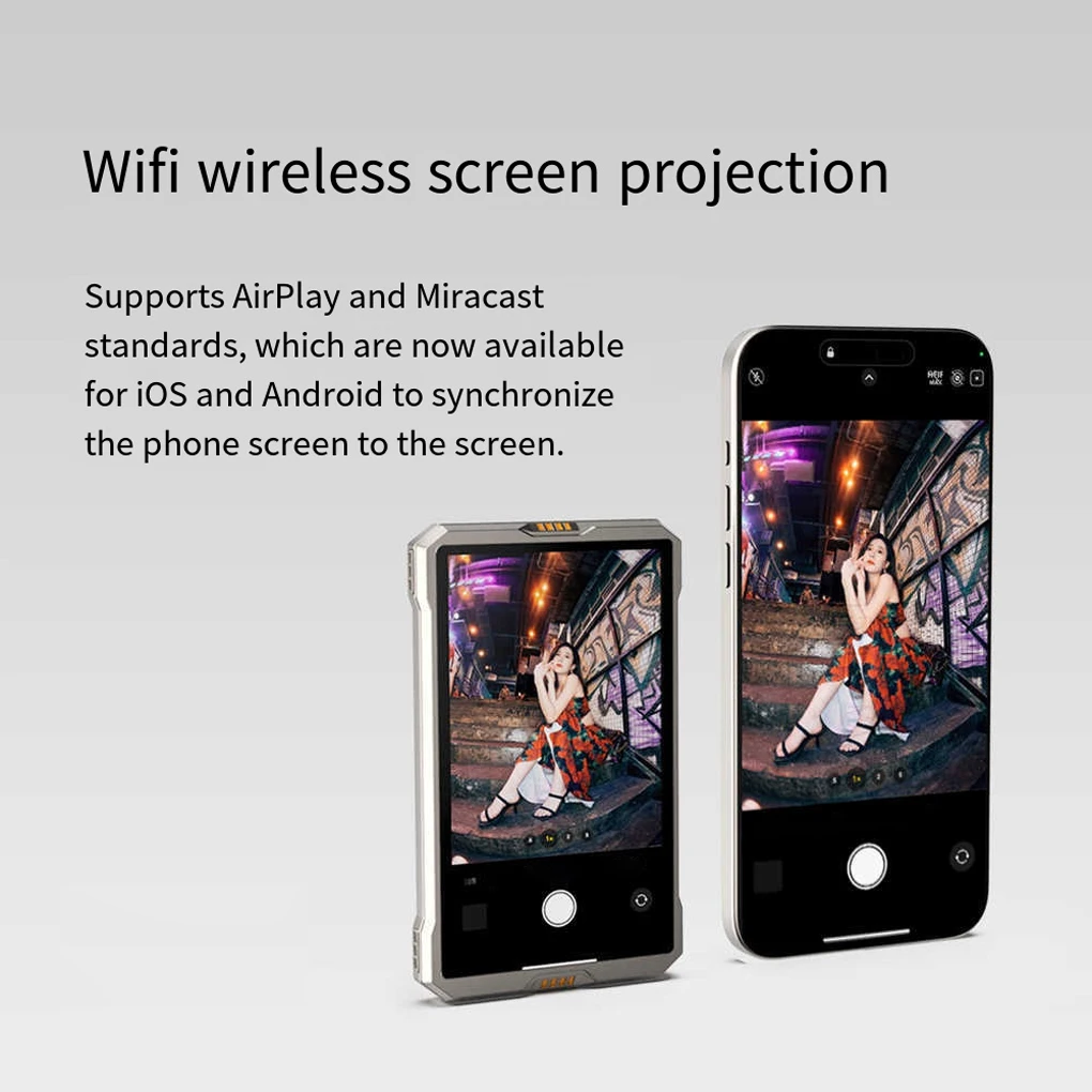 Wireless Magnetic Phone Selfie Monitor Screen for Smartphone Rear Camera Selfie Vlog Live Stream for iPhone Android Phone