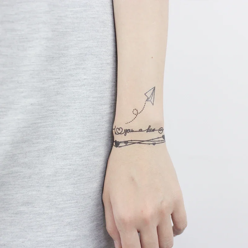 This is what a wrist tattoo looks like on an aged hand. | Tattoo bracelet, Bracelet  tattoo for man, Wrist bracelet tattoo