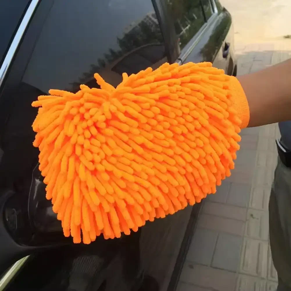 Car Wash Gloves Care Cleaning Washing Brush Microfiber Coral Velvet Chenille Pad For Vehicle Cleaning Tool car cleaning gloves microfiber car mitt microfiber cleaning gloves microfiber washing gloves microfiber gloves