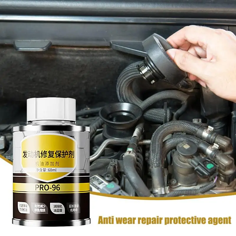 1pc Engine Repair Additive 60ml Cars Engine Anti-Wear Protective Oil Safe Gentle Vehicle Care Cleaner Supplies for Sedans Trucks