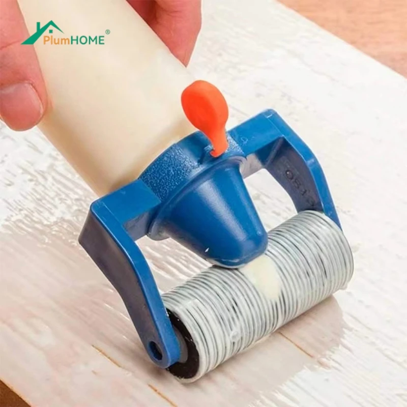 8oz Glue Applicator Roller Dispenser PE Plastic Applicator Bottle For Wood Processing Painting Supply Wall Treatment