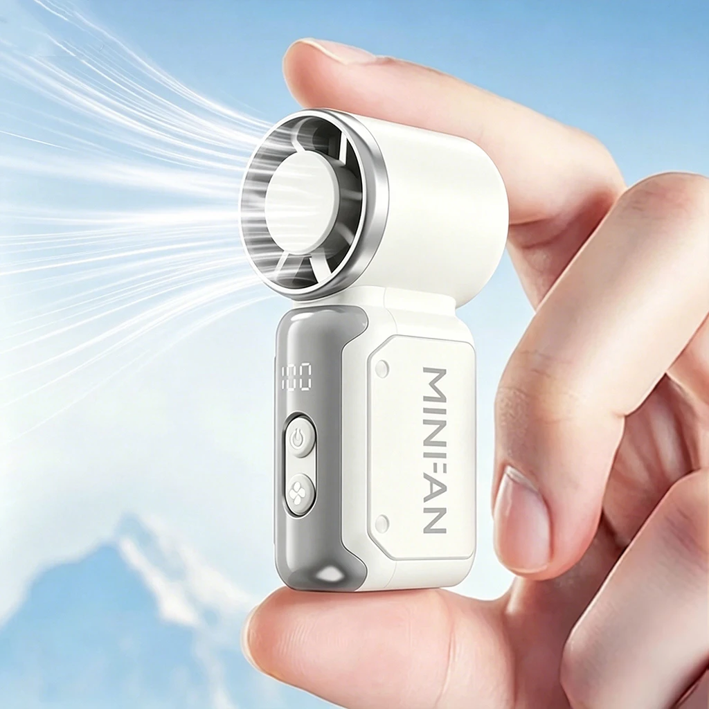 Handheld Small Fan, Portable Mini Bladeless Electric Fan, USB Charging Pocket Portable Fan, Suitable for Outdoor and Travel Use