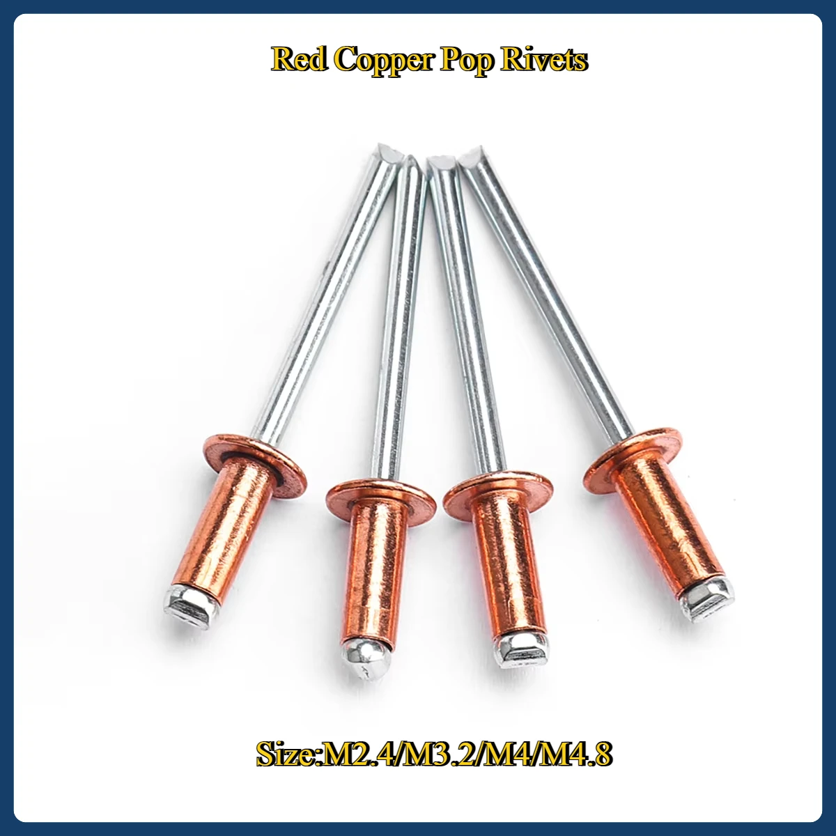 M2.4M3.2 M4M4.8 Red Copper Pop Rivets Half Round Head Open Type Round Head Pull Cap Screws