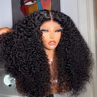 Perruques de cheveux humains bouclés de 40 pouces de long, perruques frontales en dentelle transparente HD 13x5, Deep Wave, 200% brésiliennes, pré-épilées avec baby hair 3