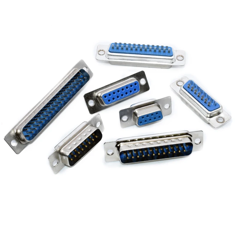

5PCS D-SUB Adapter Serial Port Connector DB9 DB15 DB25 DB37 Female Male PCB Mount Solder Type RS232 COM Connectors