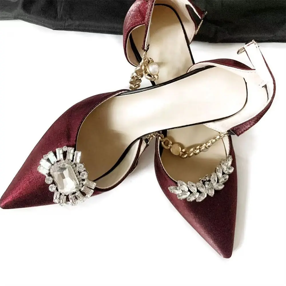 1PC Shiny Rhinestones Shoe Clips Crystal Removable Bride Shoes Decoration Charm Buckle Lady