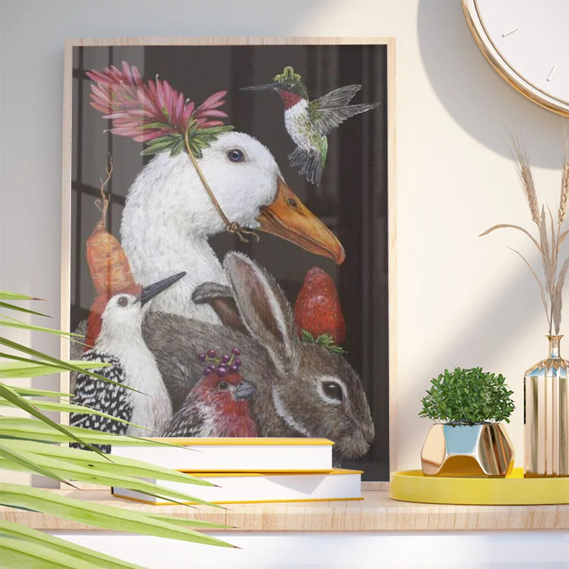 GATYZTORY Picture By Number Rabbit Bird Duck Kits Handpainted Oil Painting By Numbers Animal Drawing On Canvas Home Decoration A