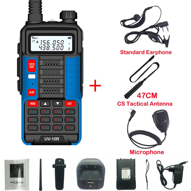 Baofeng UV-10 PRO Waterproof Walkie Talkie Dual Band High Power CB Radio Vhf Uhf CB Ham Radio Upgraded of UV-10 plus Radio UV5R cheap walkie talkies Walkie Talkie