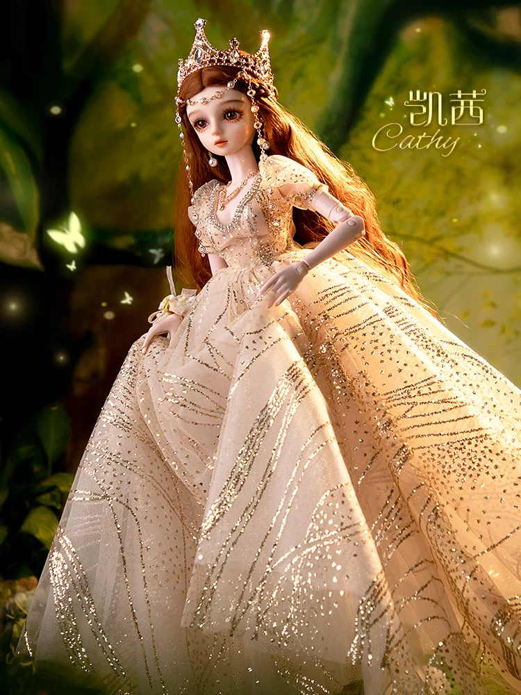 Handmade 1/3 Bjd Doll Full Set 60cm 24 Inch Crowned Queen