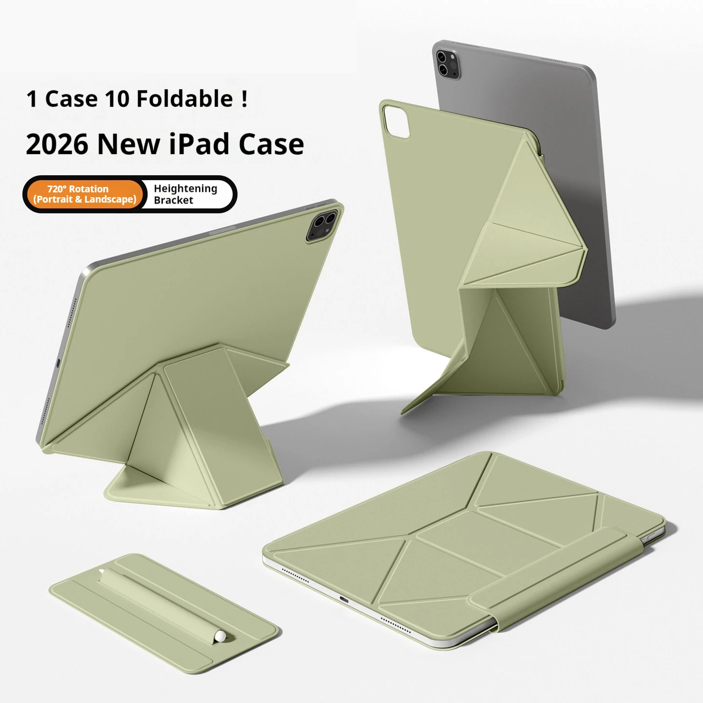 2024 Magnetic Back Smart Cover with Split Buckle and Anti-Bending Design