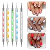 5Pcs/Set Nail Art Pen Dual-ended Silicone Flower Sculpture Pen Acrylic Adjustable Glue Handle Embossing Pen Dotting Brush Tools 2