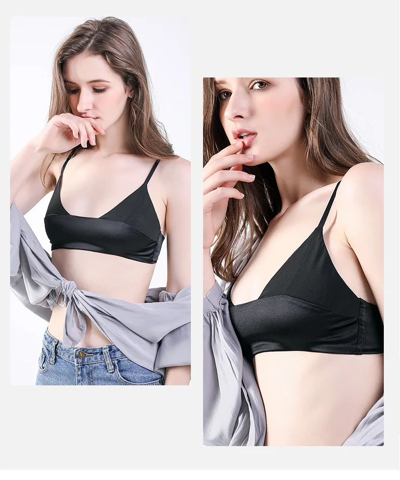 Close-up of bralette strap