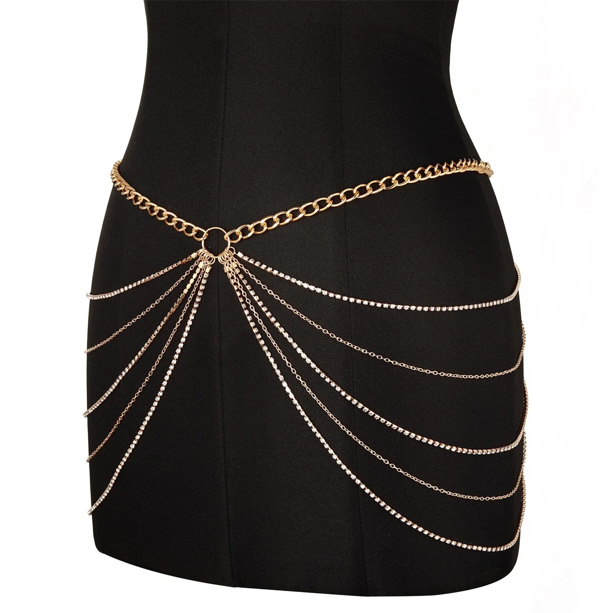 Sexy Waist Chain Belt Layered Rhinestone Belly Body Chain Fashion Trend Jewelry For Women Festival Rave Party Accessories - Image 6