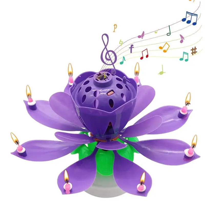 Musical Birthday Candle Creative Rotating Musical Candle Singing Candle