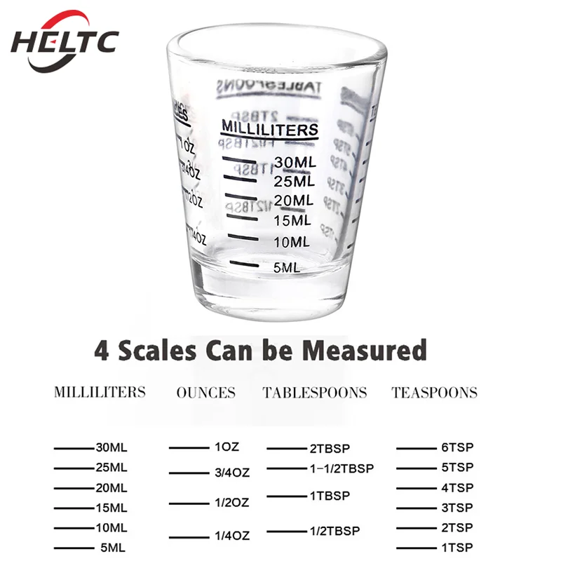 1pcs 30Ml Glass Measuring Cup With Scale Shot Glass Cup Baking Tools Kitchen And Bar Appliances Accessories