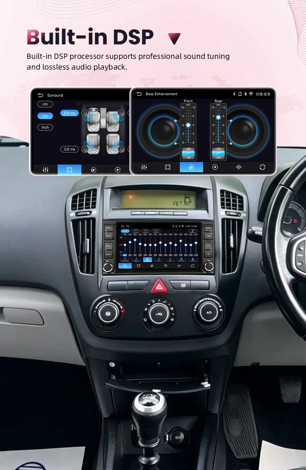 Radio de coche BONROAD de 7 pulgadas para KIA Ceed 2007 2008 2009, reproductor Multimedia de vídeo Linux para coche, Carplay inalámbrico, Android, navegación GPS RDS, DSP, MirrorLink, pantalla táctil de 2 din 7