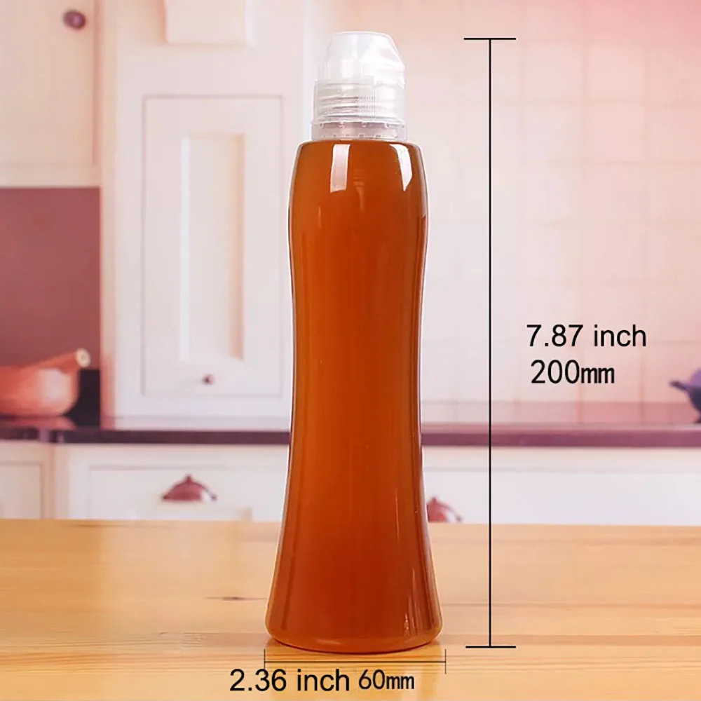 120/380/400/500/1000g Honey Dispenser Honey Squeeze Bottle Multipurpose Clear Plastic Bottle Lid Kitchen Storage Container