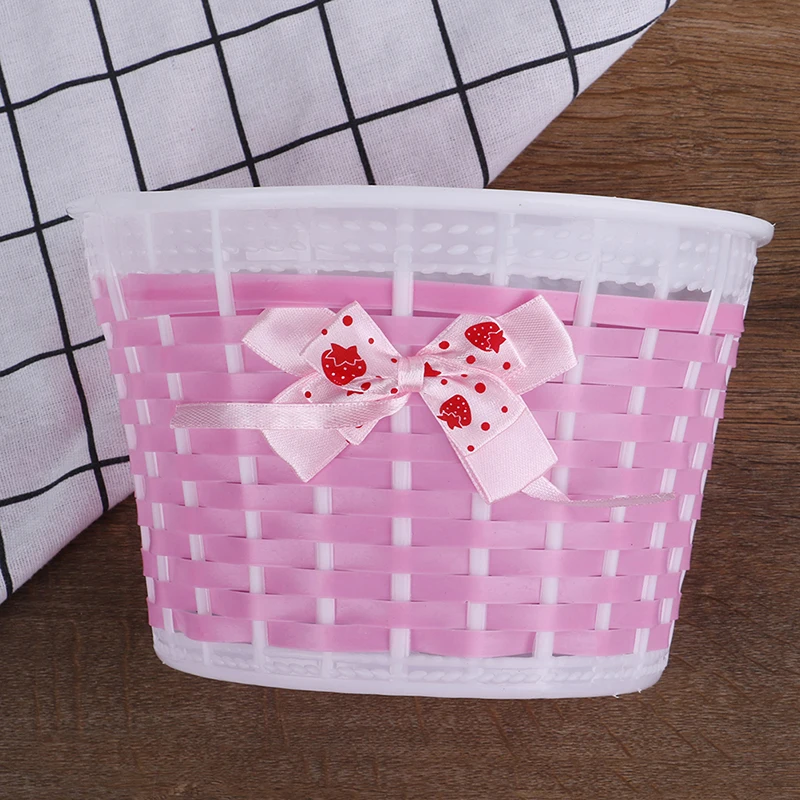 Children's Bicycle Front Basket with Bowknot Design