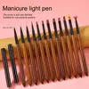 Anti-break Stripe Dotting Nail Art Brush DIY Sandalwood Pen Holder Nail Sweeping Drawing Pulling Line Pen Nail Salon Supply 1