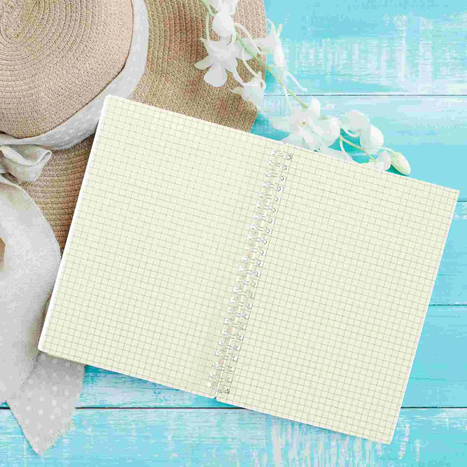 2 Pcs Graph Notebook Notebooks for Work Graphing Spiral Journal The Students Supplies Paper Math Notepad Grid Office 2
